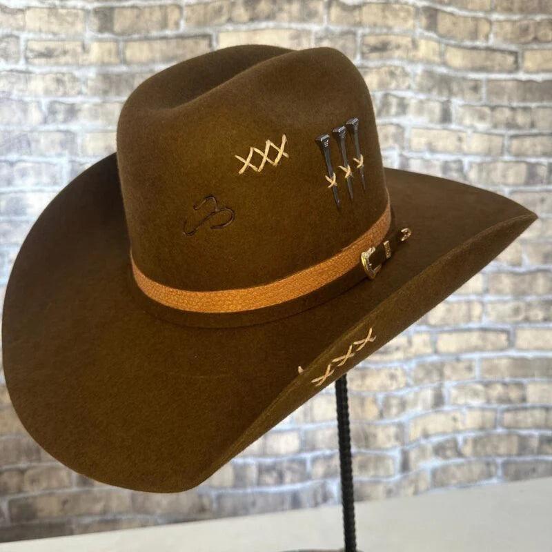 Chapéu 3 Cravos Americanos Customizado - café