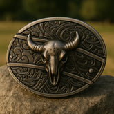 Fivela Cabeça de Touro com Canivete Secreto - Esporatto