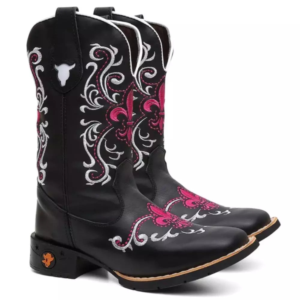Bota Texana Feminina "Orquídea Rosa" - Esporatto