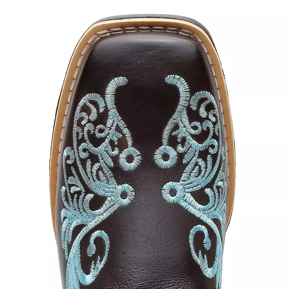 Bota Texana Feminina "Floral Azul" - Esporatto