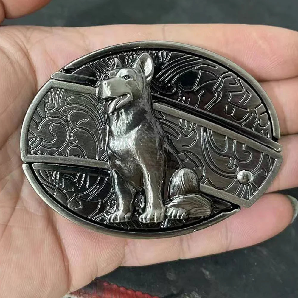 Fivela Cão Pastor com Canivete Secreto - Esporatto