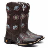Bota Texana Feminina "Mandala Azul" - Esporatto