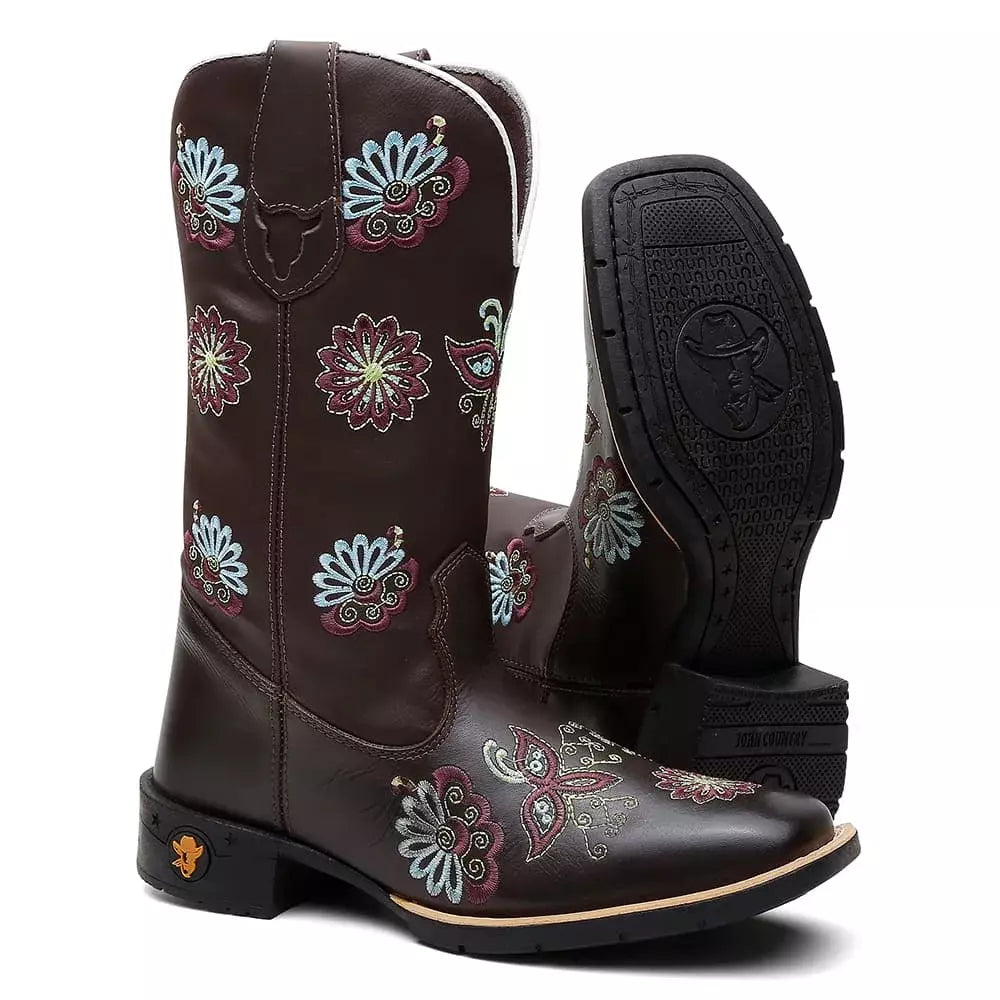 Bota Texana Feminina "Mandala Azul" - Esporatto