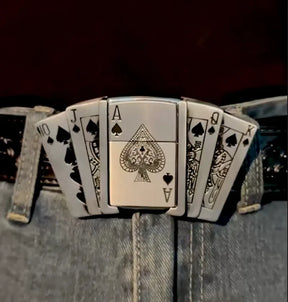 Fivela Cartas de Baralho com Isqueiro Embutido - Esporatto